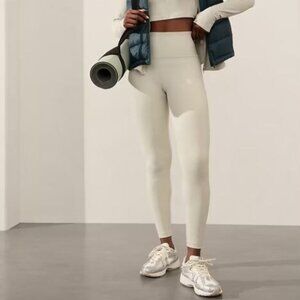 NWT Elation Ultra High Rise Rib Legging in Oyster Rib